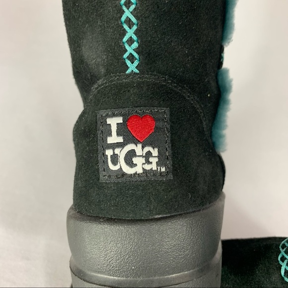 UGG Australia I love Ugg Black Hearts Studded Boot - Picture 4 of 6